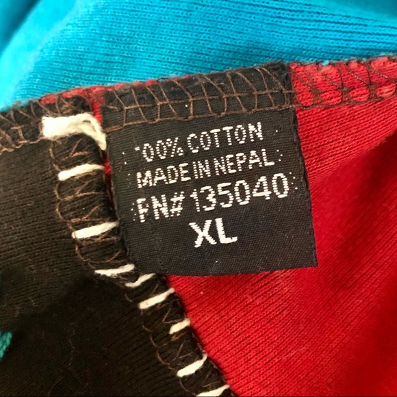 [Rising International] Peace Patchwork Tie-Dyed Quarter-Zip Hoodie - Picture 9 of 10